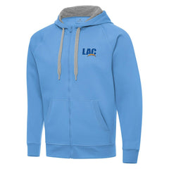 Men's Los Angeles Chargers Antigua Victory Full-Zip Hoodie - Powder Blue - NFL
