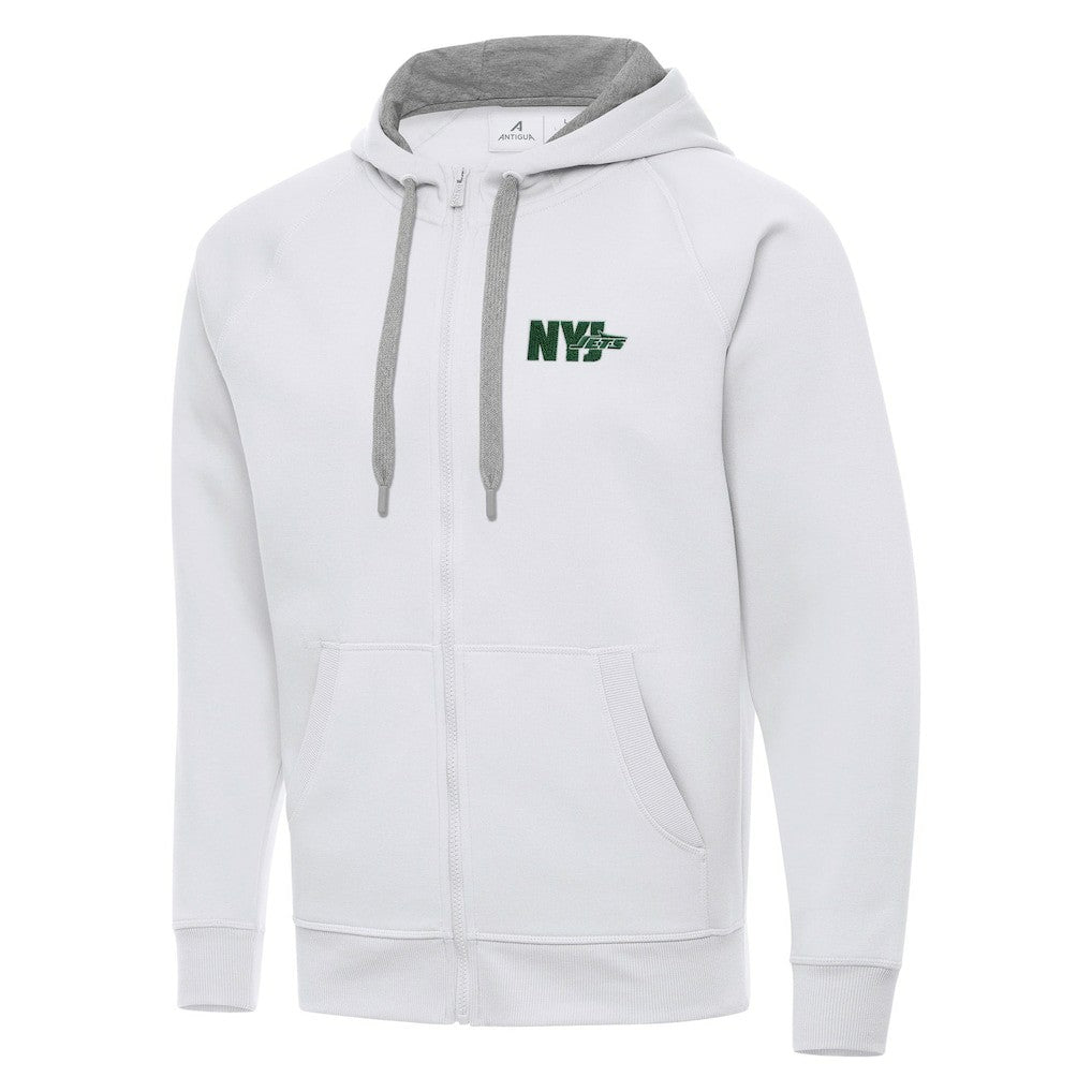 Men's New York Jets Antigua Victory Full-Zip Hoodie - White - NFL
