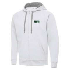 Men's New York Jets Antigua Victory Full-Zip Hoodie - White - NFL