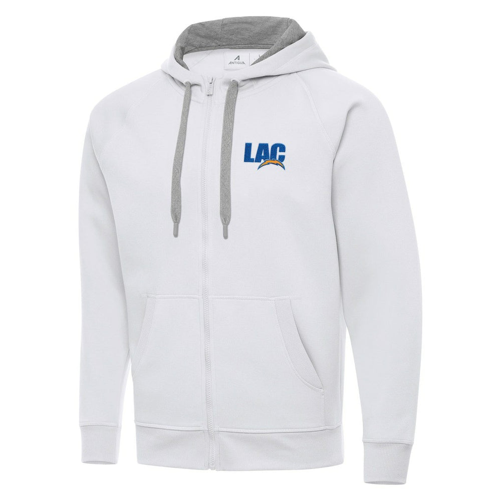 Men's Los Angeles Chargers Antigua Victory Full-Zip Hoodie - White - NFL