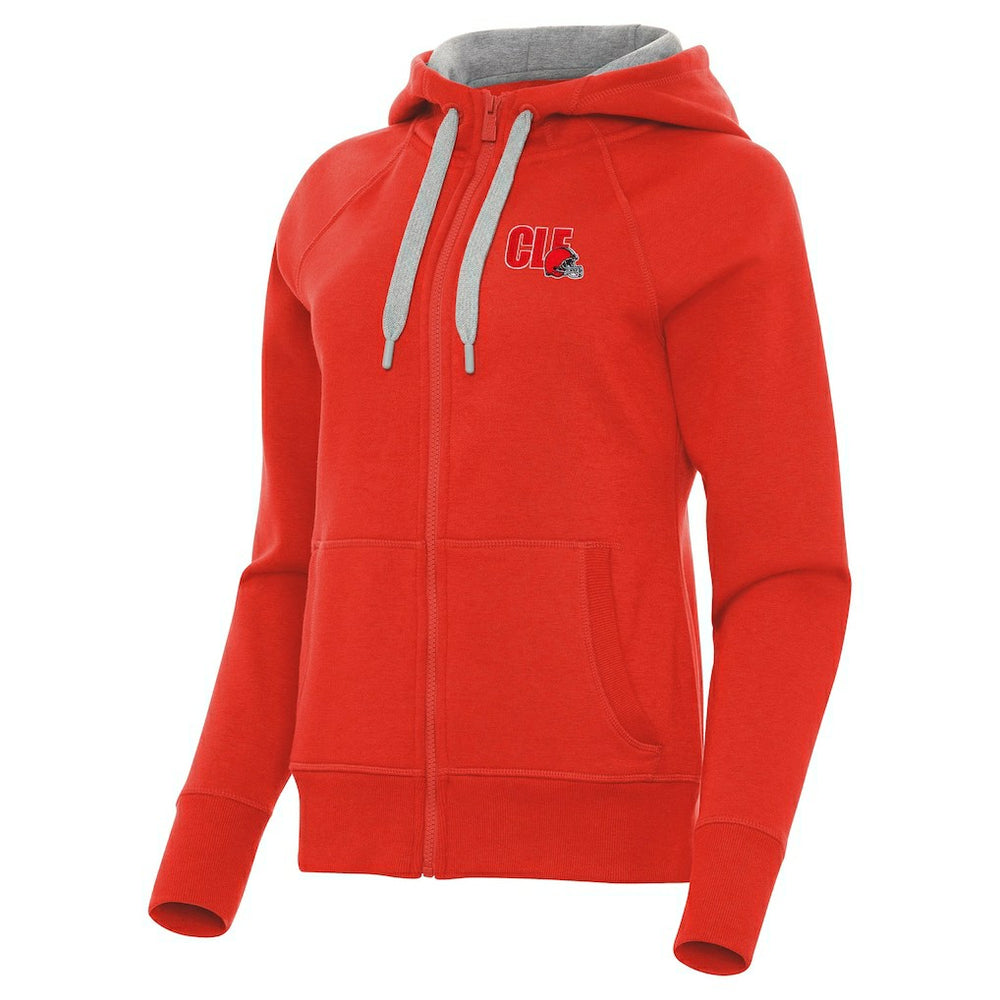 Cleveland Browns Antigua Women's Victory Full-Zip Hoodie - Orange - NFL