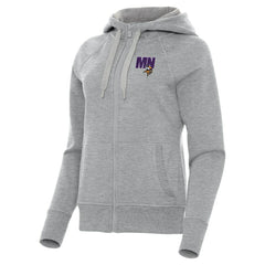 Minnesota Vikings Antigua Women's Victory Full-Zip Hoodie - Heather Gray - NFL