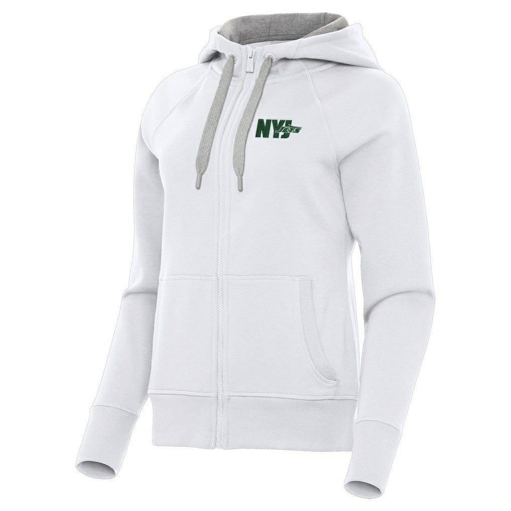 New York Jets Antigua Women's Victory Full-Zip Hoodie - White - NFL