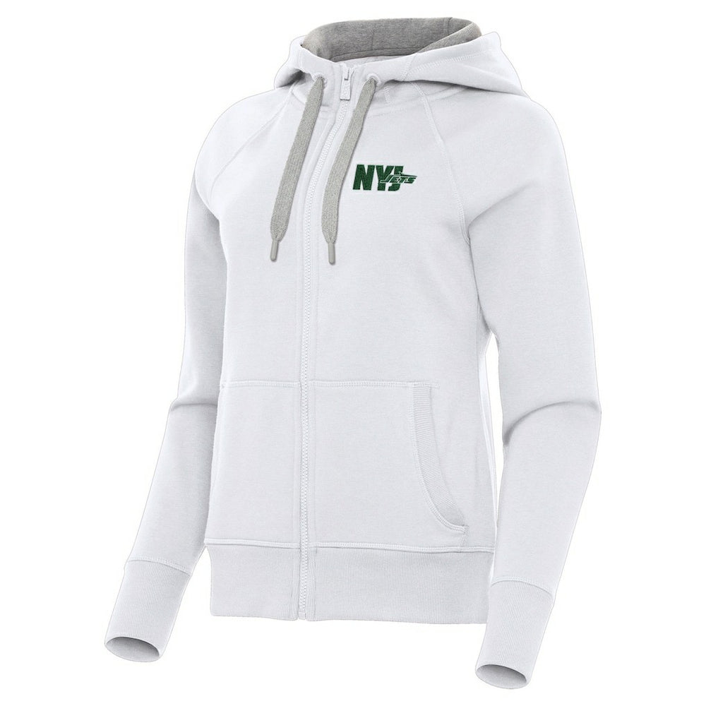 New York Jets Antigua Women's Victory Full-Zip Hoodie - White - NFL