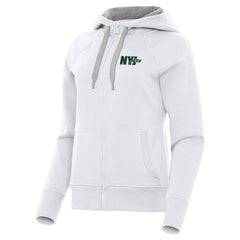 New York Jets Antigua Women's Victory Full-Zip Hoodie - White - NFL