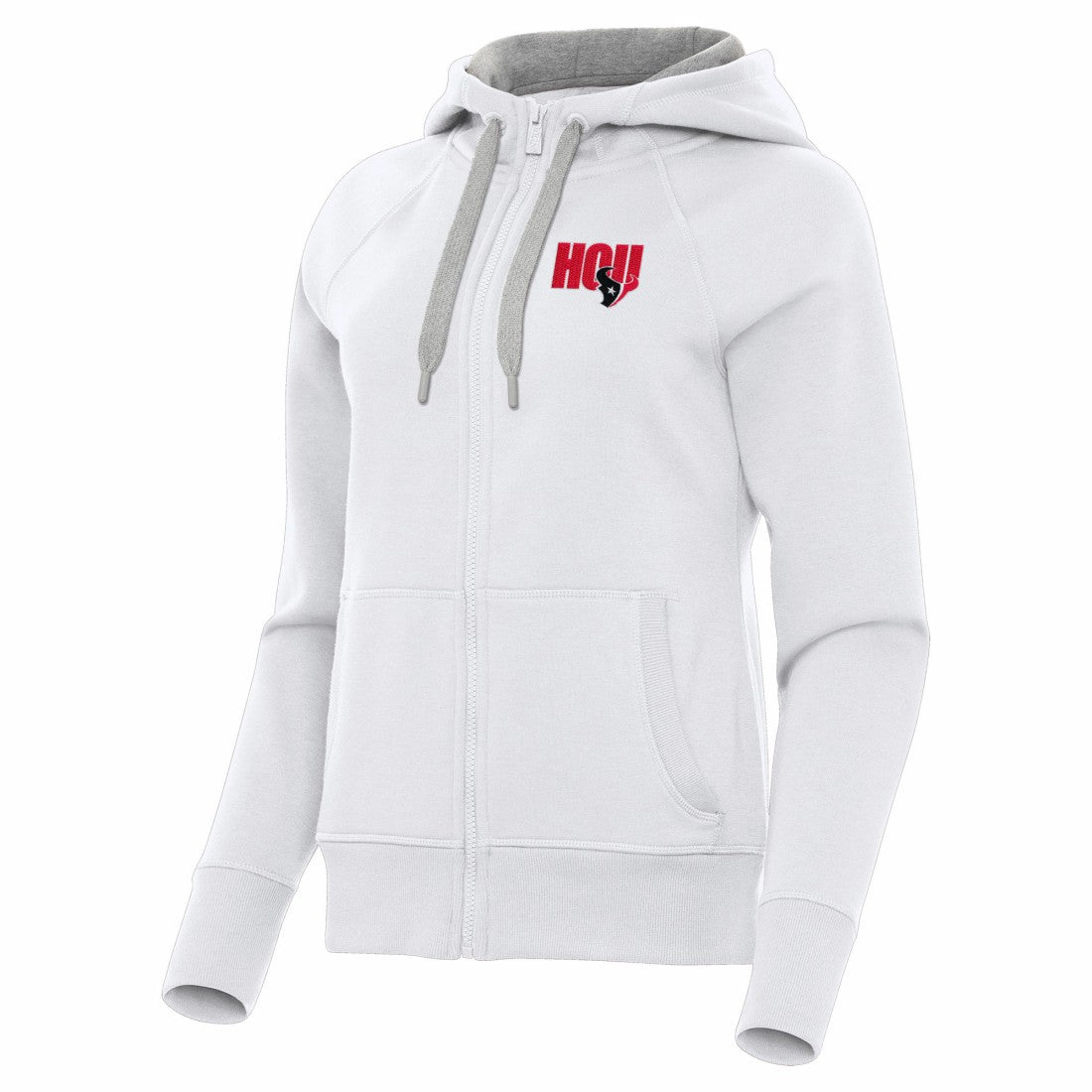 Houston Texans Antigua Women's Victory Full-Zip Hoodie - White - NFL