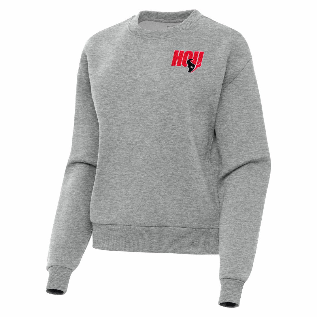 Houston Texans Antigua Women's Victory Pullover Sweatshirt - Heather Gray - NFL
