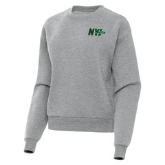 New York Jets Antigua Women's Victory Pullover Sweatshirt - Heather Gray - NFL