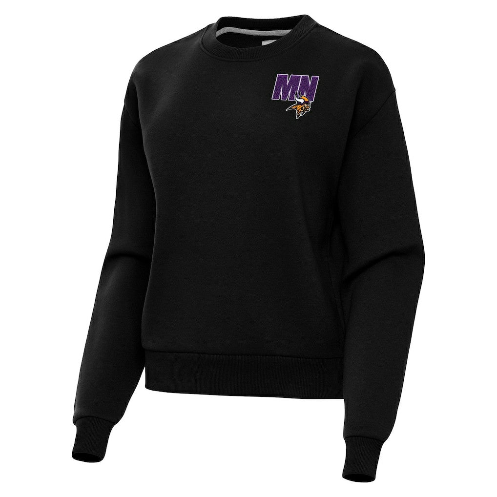 Minnesota Vikings Antigua Women's Victory Pullover Sweatshirt - Black - NFL