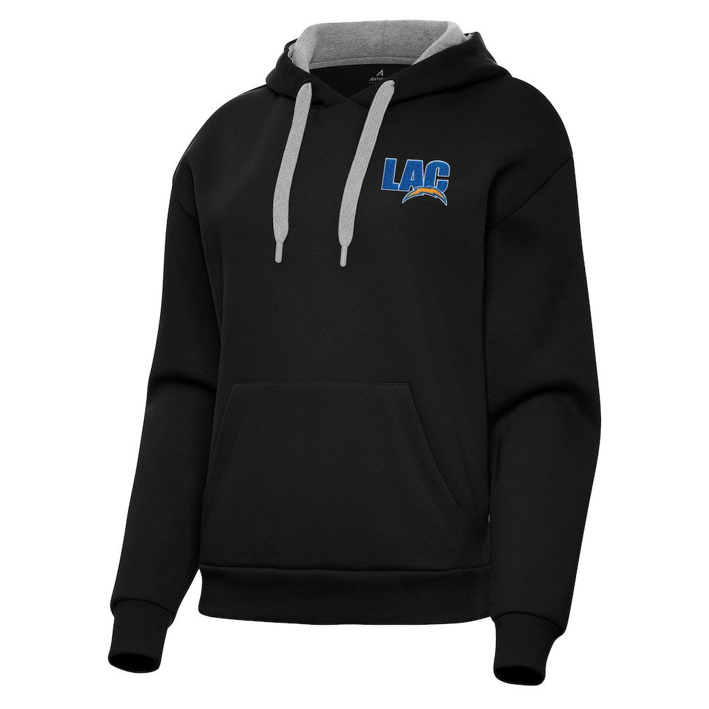 Los Angeles Chargers Antigua Women's Victory Pullover Hoodie - Black - NFL