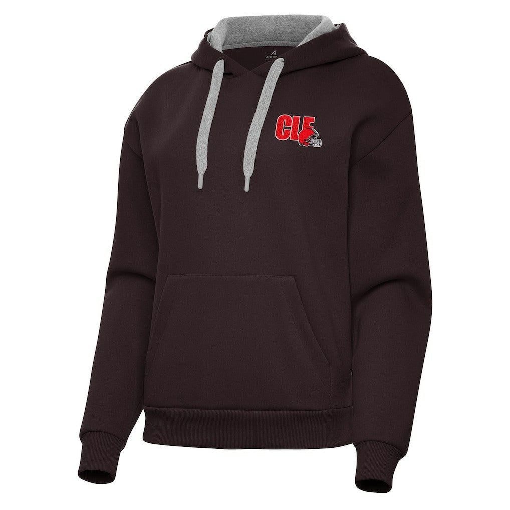 Cleveland Browns Antigua Women's Victory Pullover Hoodie - Brown - NFL