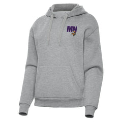 Minnesota Vikings Antigua Women's Victory Pullover Hoodie - Heather Gray - NFL