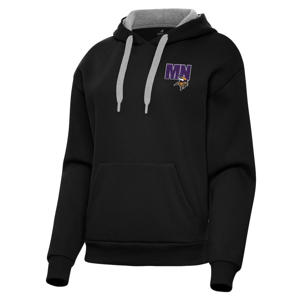 Minnesota Vikings Antigua Women's Victory Pullover Hoodie - Black - NFL