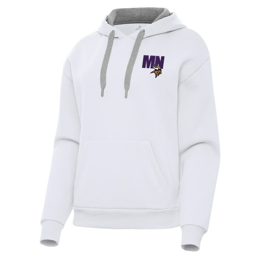 Minnesota Vikings Antigua Women's Victory Pullover Hoodie - White - NFL