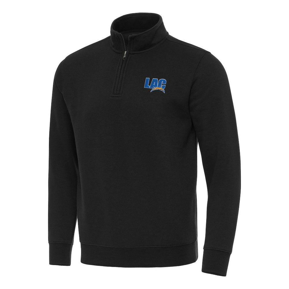 Los Angeles Chargers Antigua Men's Victory Quarter-Zip Sweatshirt - Black - NFL