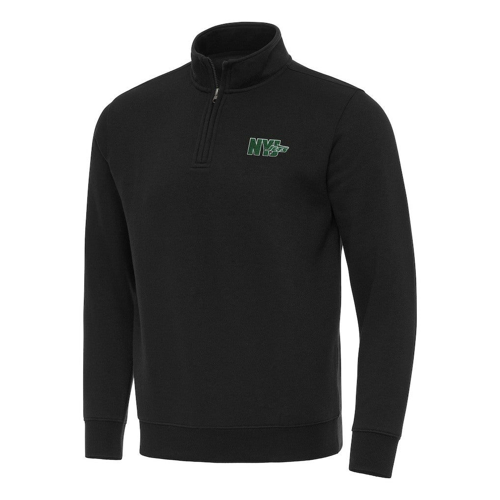 New York Jets Antigua Men's Victory Quarter-Zip Sweatshirt - Black - NFL