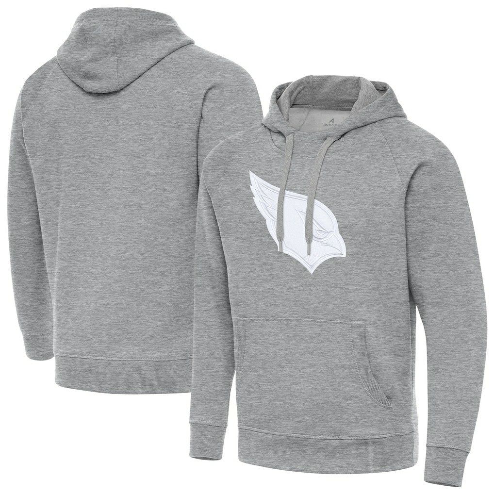 Arizona Cardinals Antigua Victory Pullover Hoodie - Heather Gray - NFL