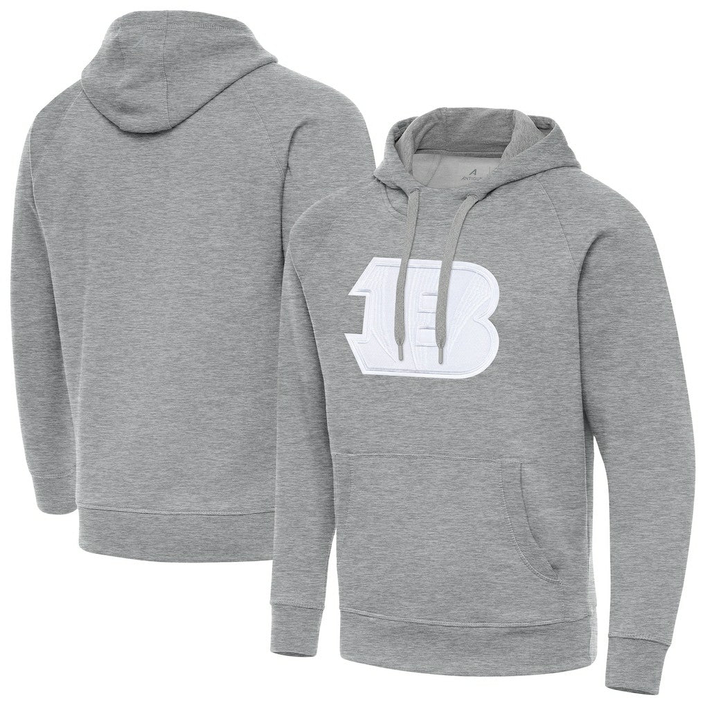 Cincinnati Bengals Antigua Victory Pullover Hoodie - Heather Gray - NFL