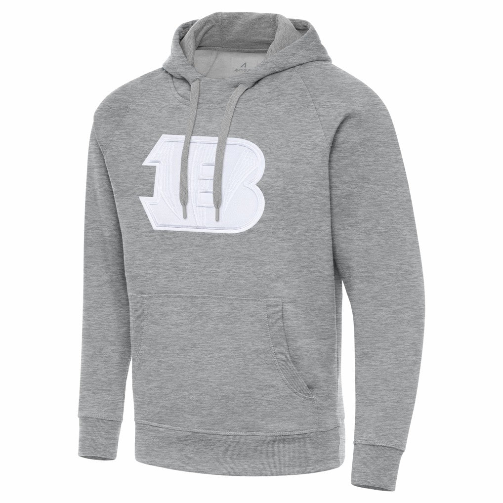 Cincinnati Bengals Antigua Victory Pullover Hoodie - Heather Gray - NFL