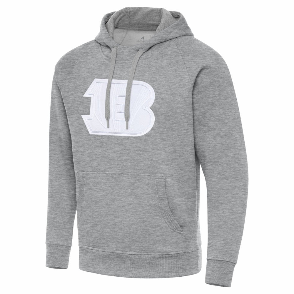 Cincinnati Bengals Antigua Victory Pullover Hoodie - Heather Gray - NFL
