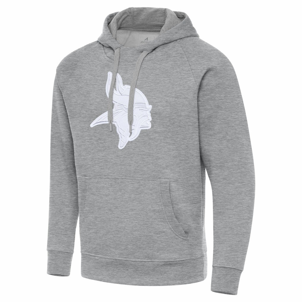 Minnesota Vikings Antigua Victory Pullover Hoodie - Heather Gray - NFL