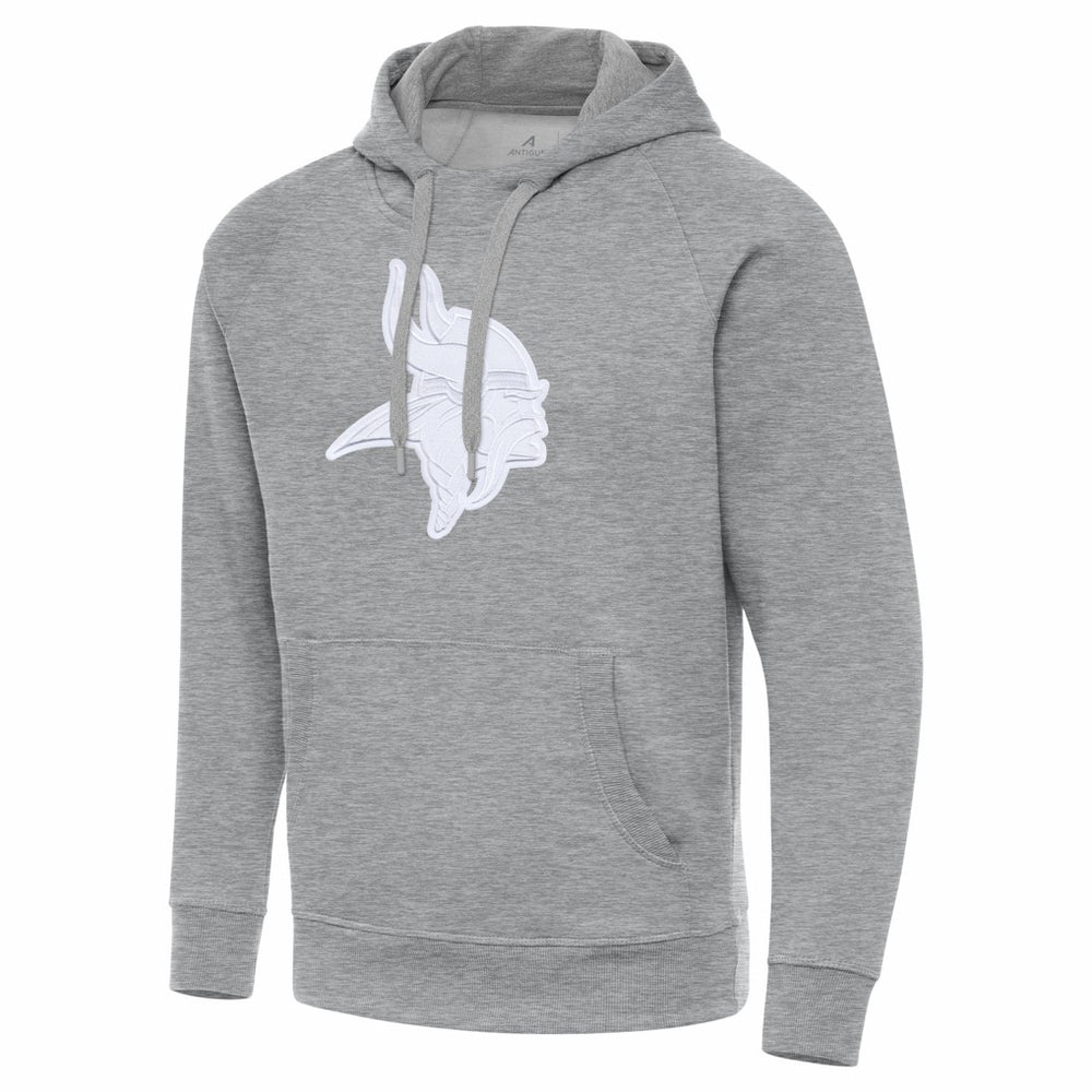 Minnesota Vikings Antigua Victory Pullover Hoodie - Heather Gray - NFL