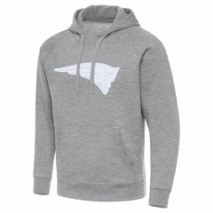 New England Patriots Antigua Victory Pullover Hoodie - Heather Gray - NFL