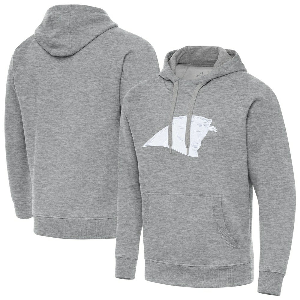 Carolina Panthers Antigua Victory Pullover Hoodie - Heather Gray - NFL
