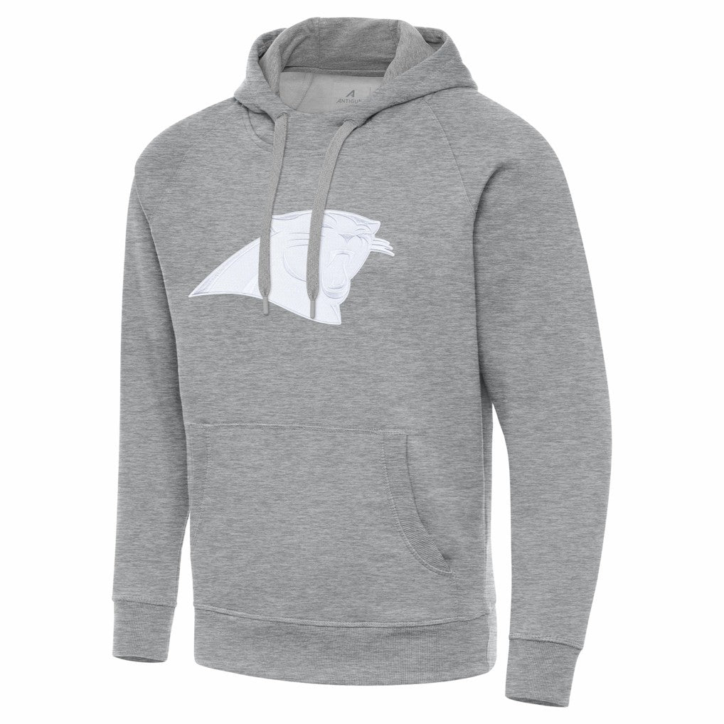 Carolina Panthers Antigua Victory Pullover Hoodie - Heather Gray - NFL