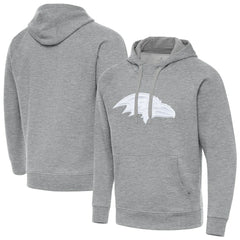 Baltimore Ravens Antigua Victory Pullover Hoodie - Heather Gray - NFL