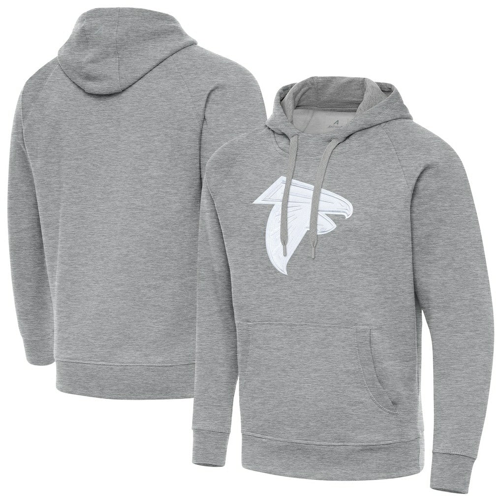 Atlanta Falcons Antigua Victory Pullover Hoodie - Heather Gray - NFL