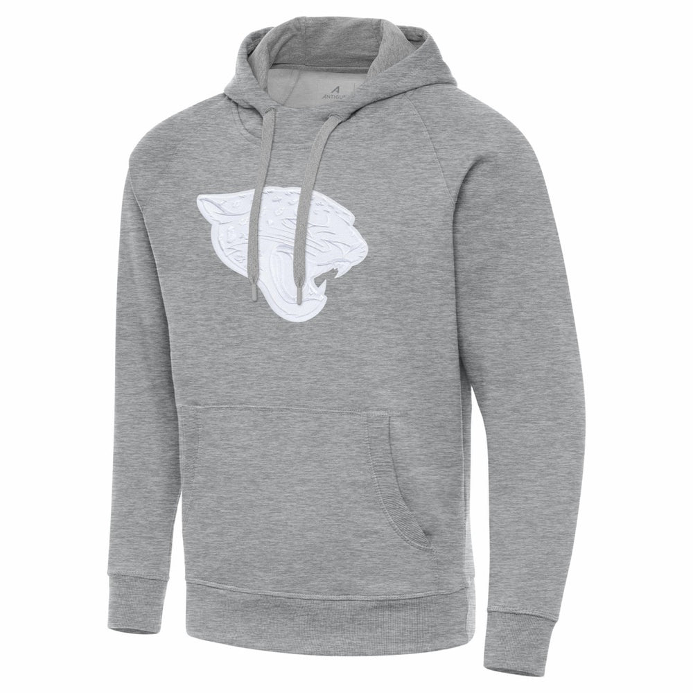 Jacksonville Jaguars Antigua Victory Pullover Hoodie - Heather Gray - NFL