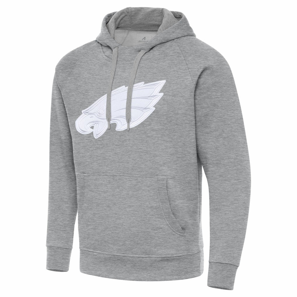 Philadelphia Eagles Antigua Victory Pullover Hoodie - Heather Gray - NFL