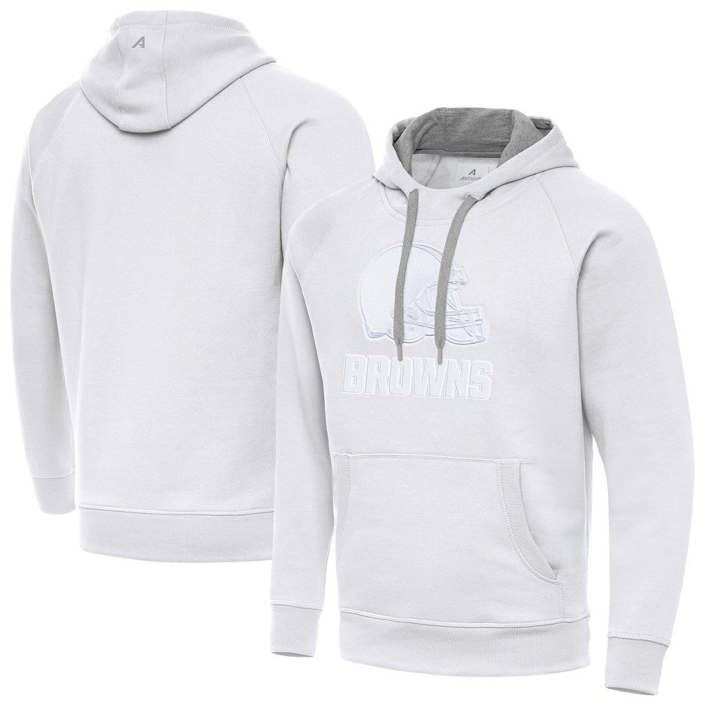Cleveland Browns Antigua Victory Pullover Hoodie - White - NFL