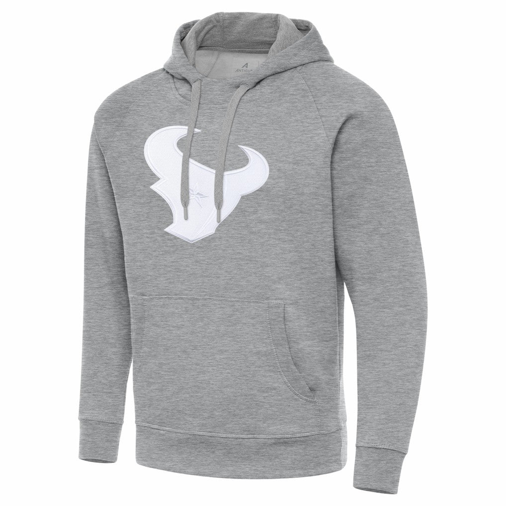 Houston Texans Antigua Victory Pullover Hoodie - Heather Gray - NFL