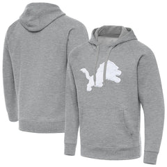 Detroit Lions Antigua Victory Pullover Hoodie - Heather Gray - NFL