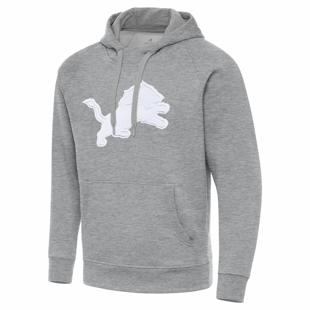 Detroit Lions Antigua Victory Pullover Hoodie - Heather Gray - NFL