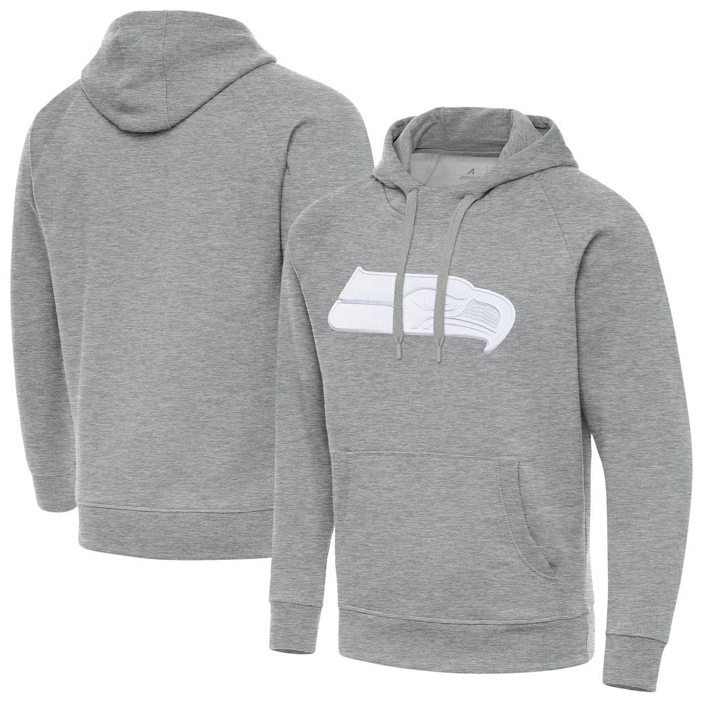 Seattle Seahawks Antigua Victory Pullover Hoodie - Heather Gray - NFL