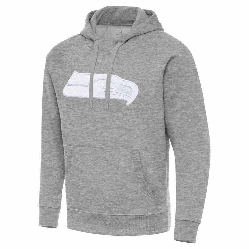 Seattle Seahawks Antigua Victory Pullover Hoodie - Heather Gray - NFL