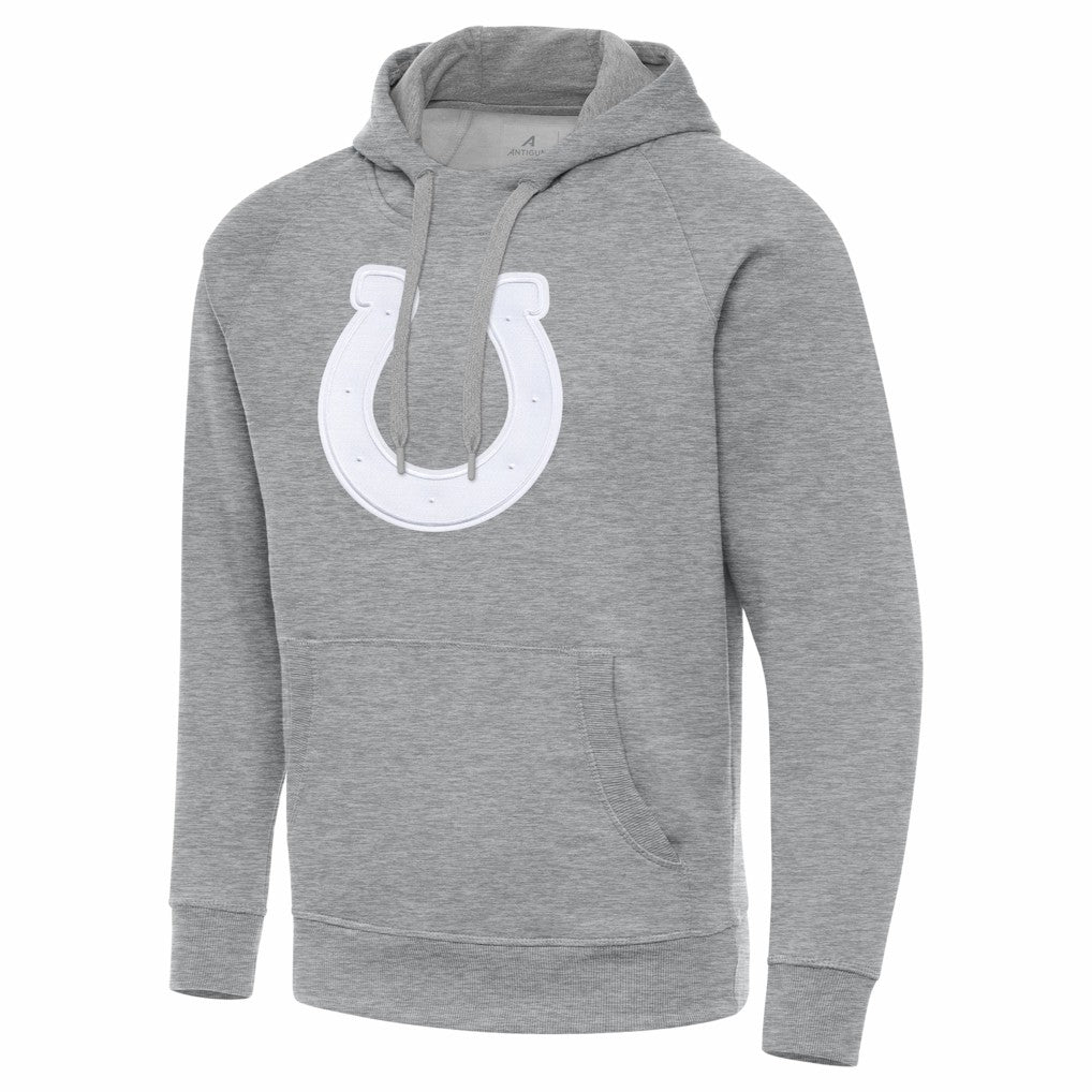 Indianapolis Colts Antigua Victory Pullover Hoodie - Heather Gray - NFL