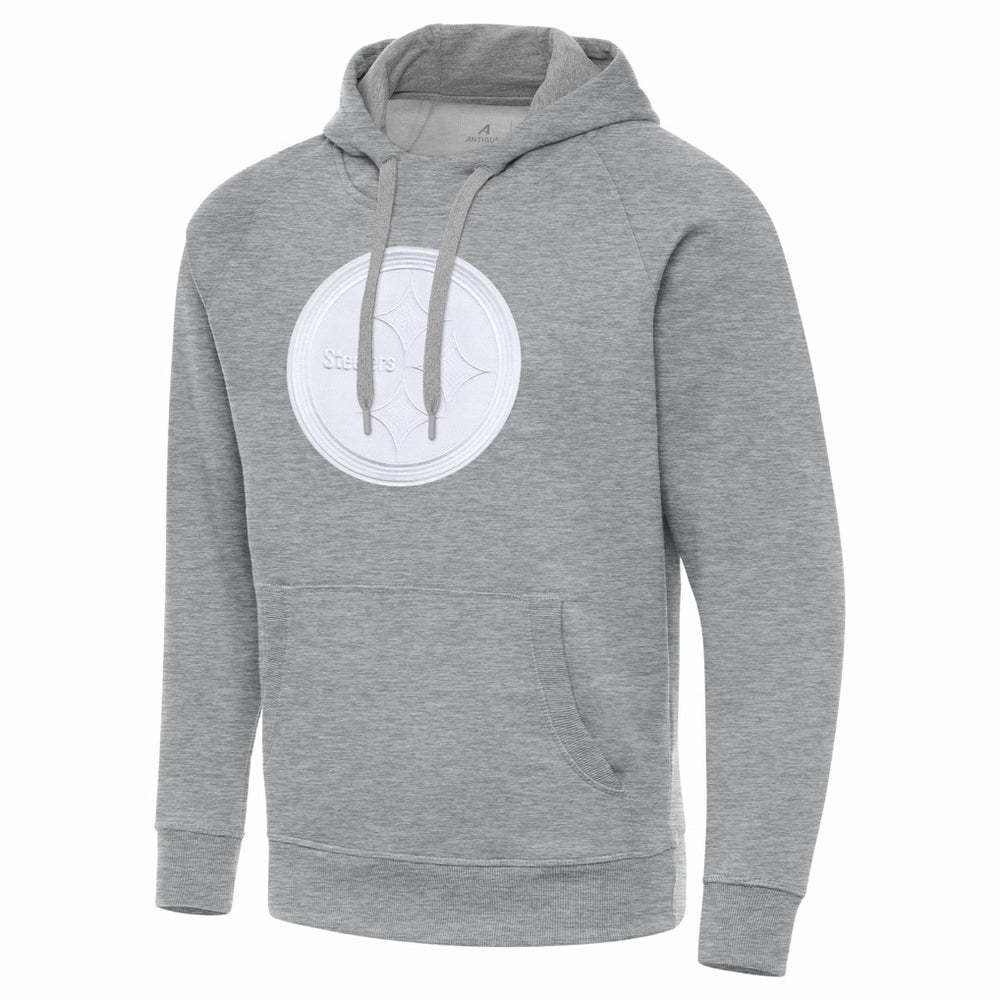 Pittsburgh Steelers Antigua Victory Pullover Hoodie - Heather Gray - NFL