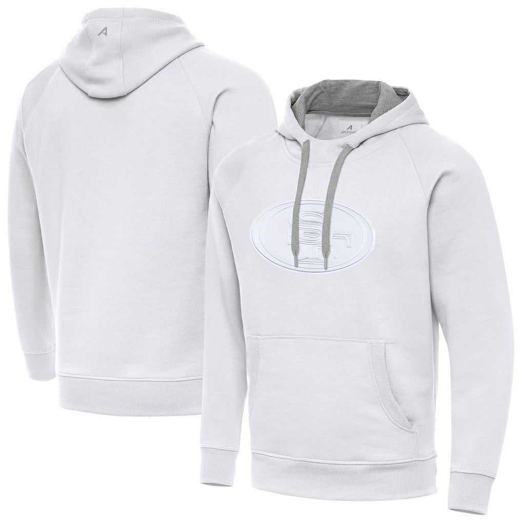 San Francisco 49ers Antigua Victory Pullover Hoodie - White - NFL