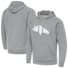 Denver Broncos Antigua Victory Pullover Hoodie - Heather Gray - NFL