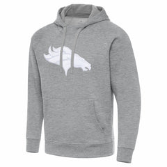 Denver Broncos Antigua Victory Pullover Hoodie - Heather Gray - NFL