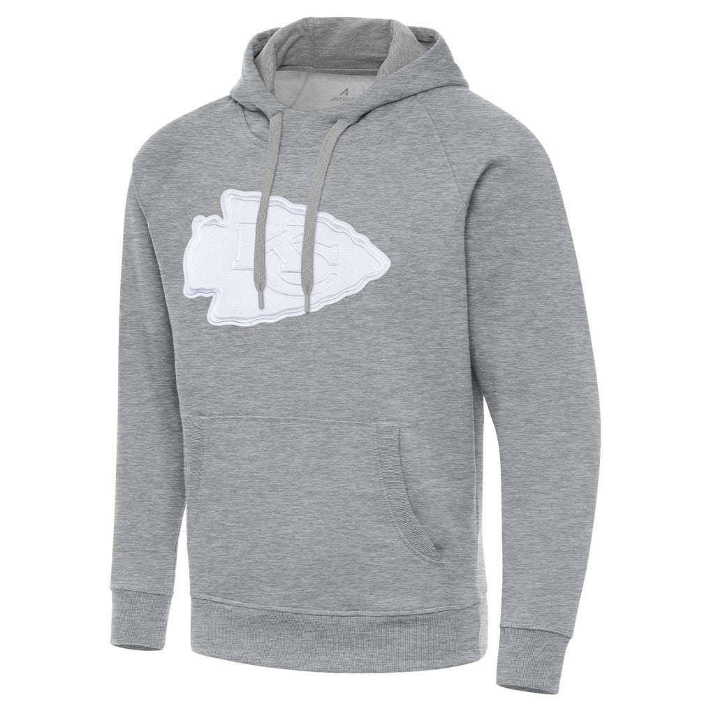 Kansas City Chiefs Antigua Victory Pullover Hoodie - Heather Gray - NFL