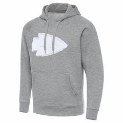 Kansas City Chiefs Antigua Victory Pullover Hoodie - Heather Gray - NFL