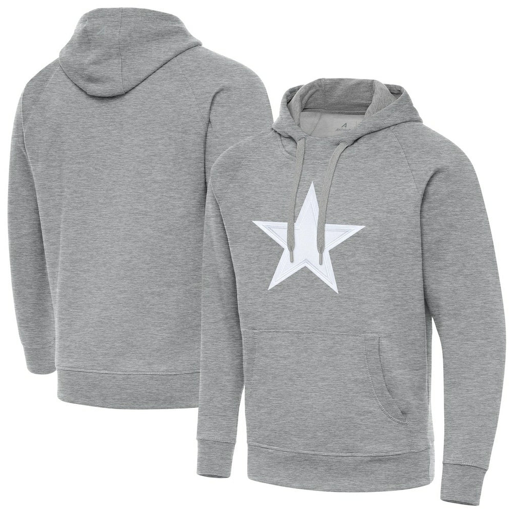 Dallas Cowboys Antigua Victory Pullover Hoodie - Heather Gray - NFL