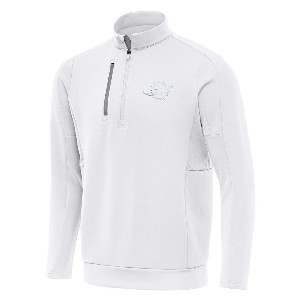 Miami Dolphins Antigua Generation Quarter-Zip Jacket - White - NFL