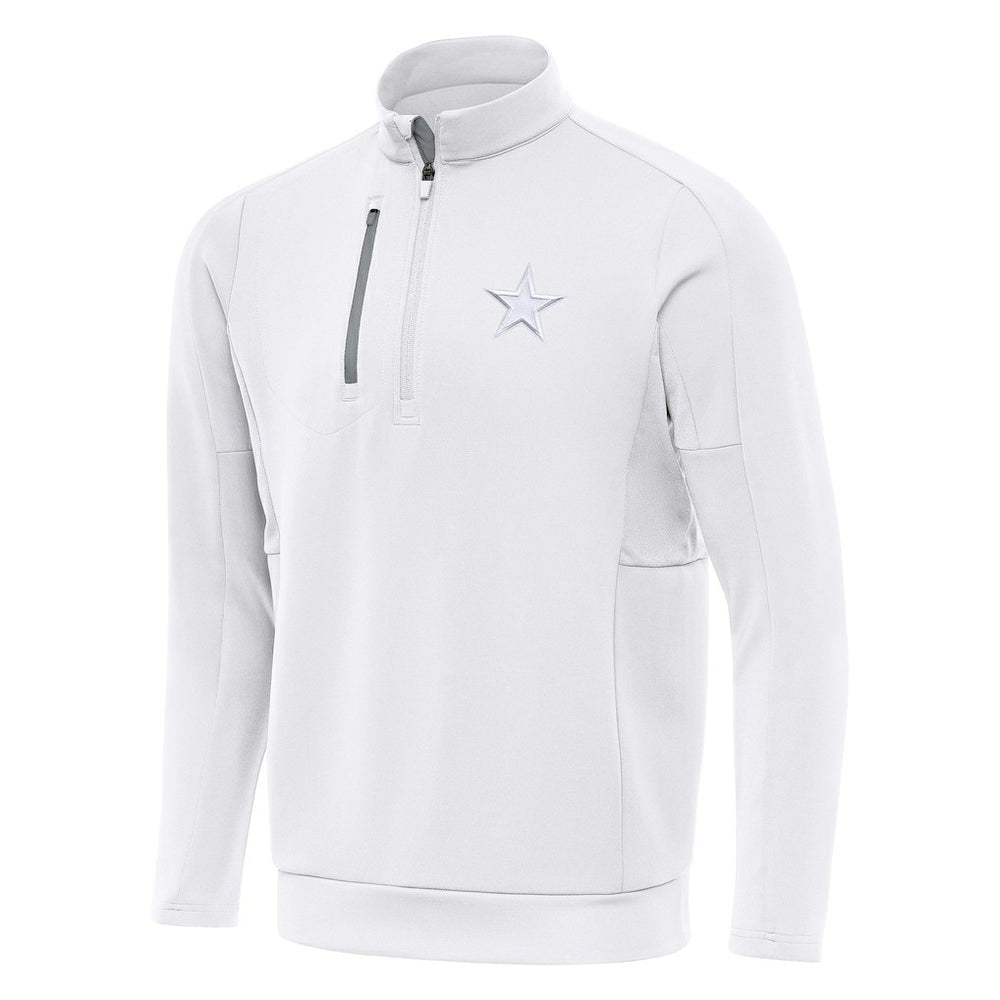 Dallas Cowboys Antigua Generation Quarter-Zip Jacket - White - NFL