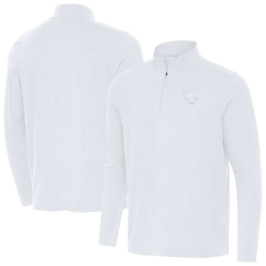 Jacksonville Jaguars Antigua Intent Quarter-Zip Jacket - White - NFL